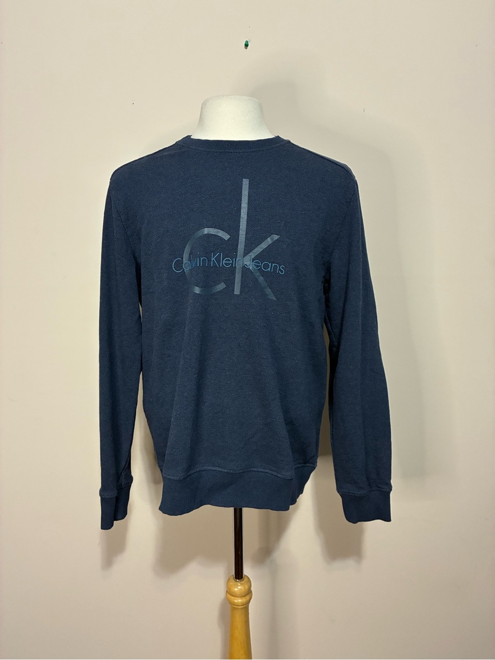 Calvin Klein Jeans Men's Dark Navy CK Logo Crewneck Sweatshirt